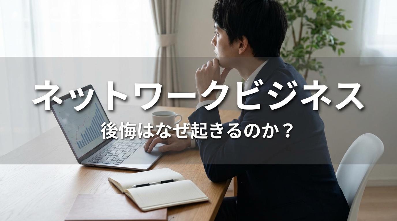ネットワークビジネス 後悔はなぜ起きるのか？