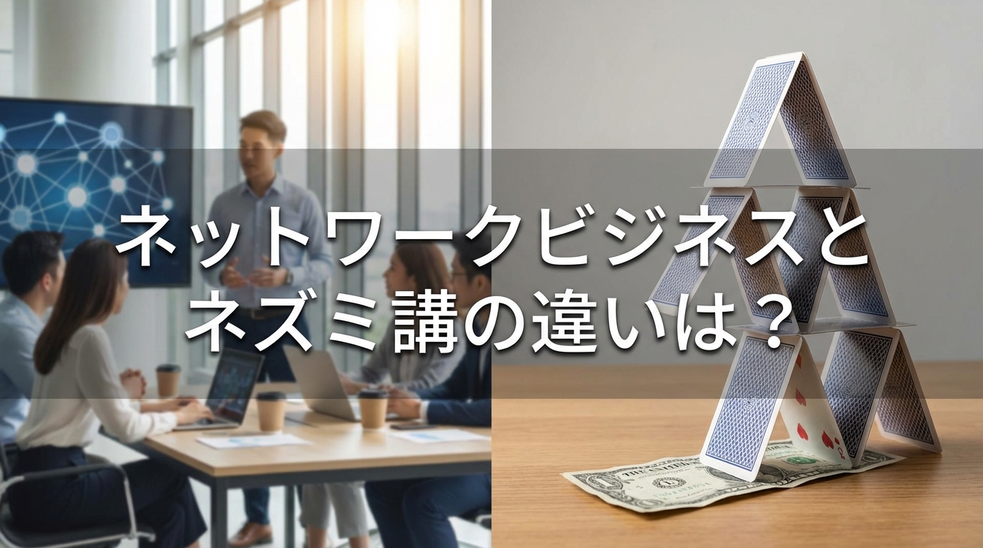 ネットワークビジネスとネズミ講の違いは？