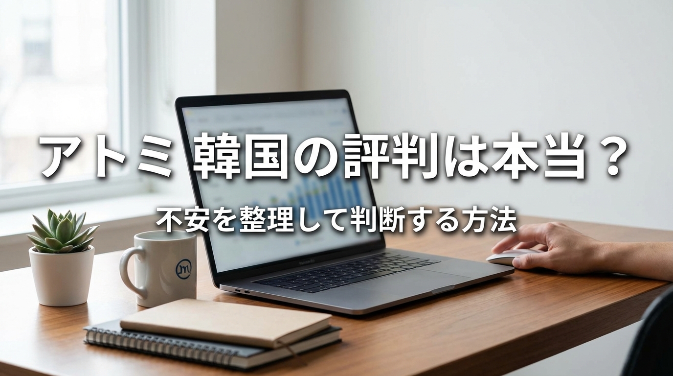 アトミ 韓国の評判は本当？不安を整理して判断する方法