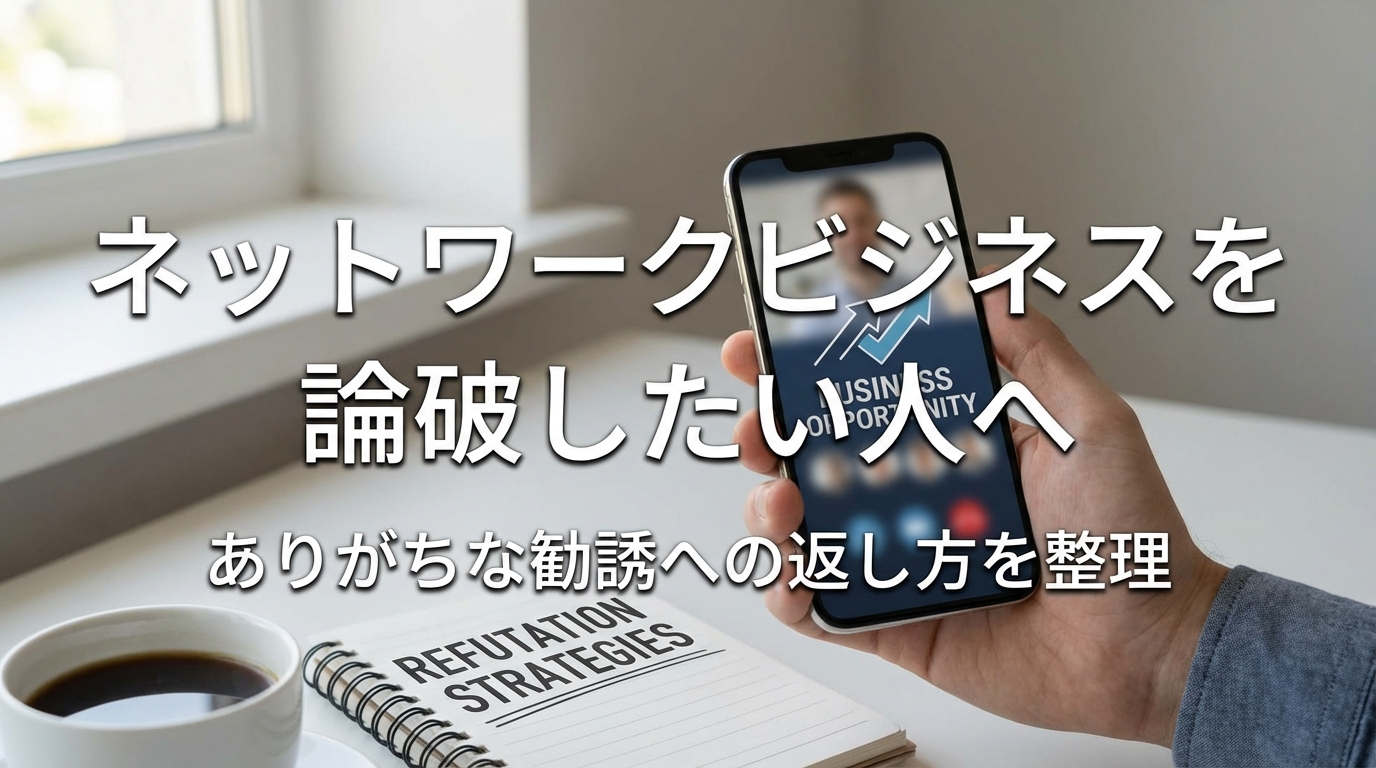 ネットワークビジネスを論破したい人へ ありがちな勧誘への返し方を整理