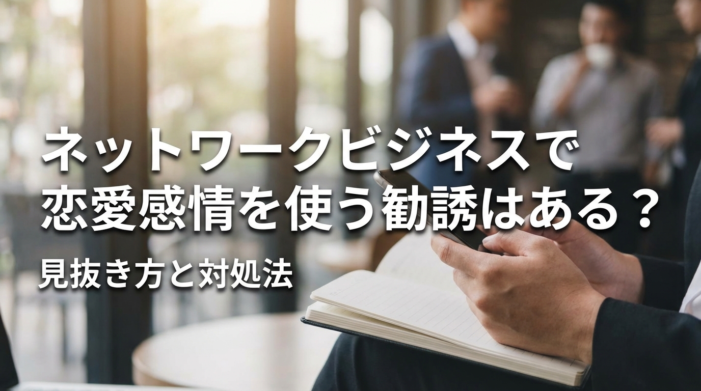 ネットワークビジネスで恋愛感情を使う勧誘はある?見抜き方と対処法