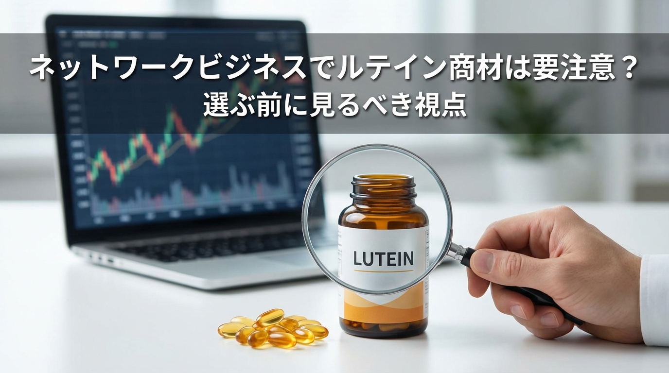 ネットワークビジネスでルテイン商材は要注意?選ぶ前に見るべき視点