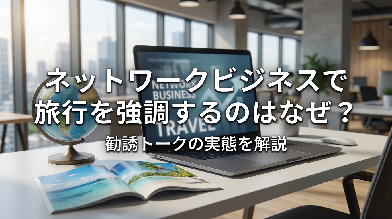 ネットワークビジネスで旅行を強調するのはなぜ？勧誘トークの実態を解説