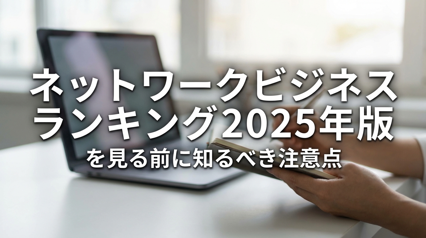 ネットワークビジネスランキング2025年版を見る前に知るべき注意点とは