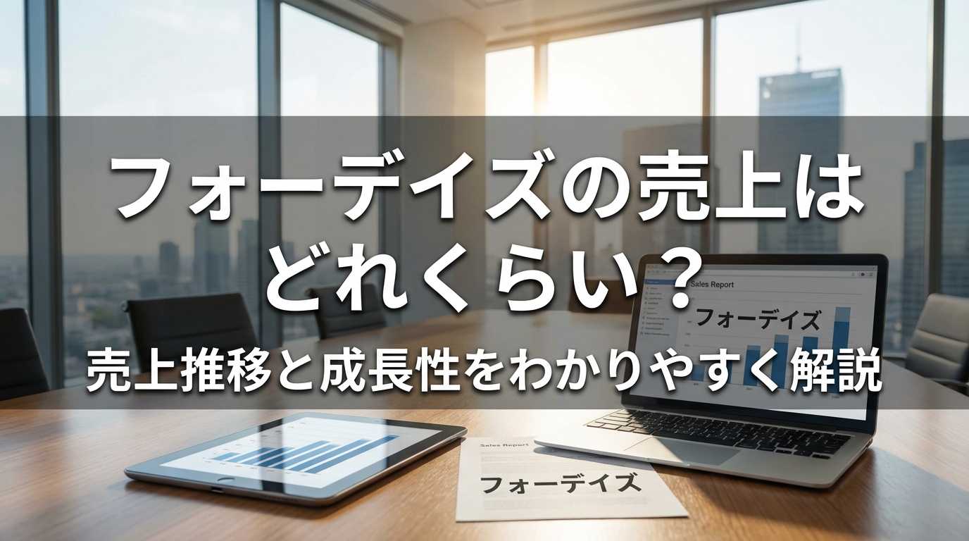 フォーデイズの売上はどれくらい?売上推移と成長性をわかりやすく解説