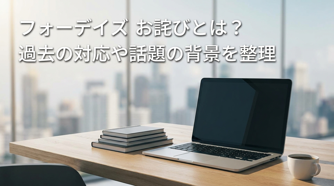 フォーデイズ お詫びとは？過去の対応や話題の背景を整理