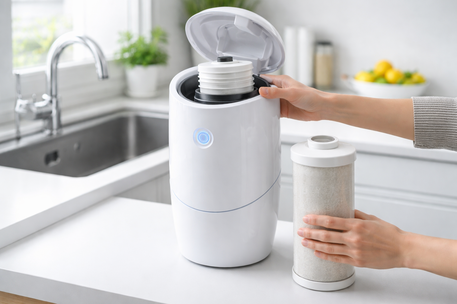 eSpring浄水器Ⅱのカートリッジ交換は「約1年」が目安です