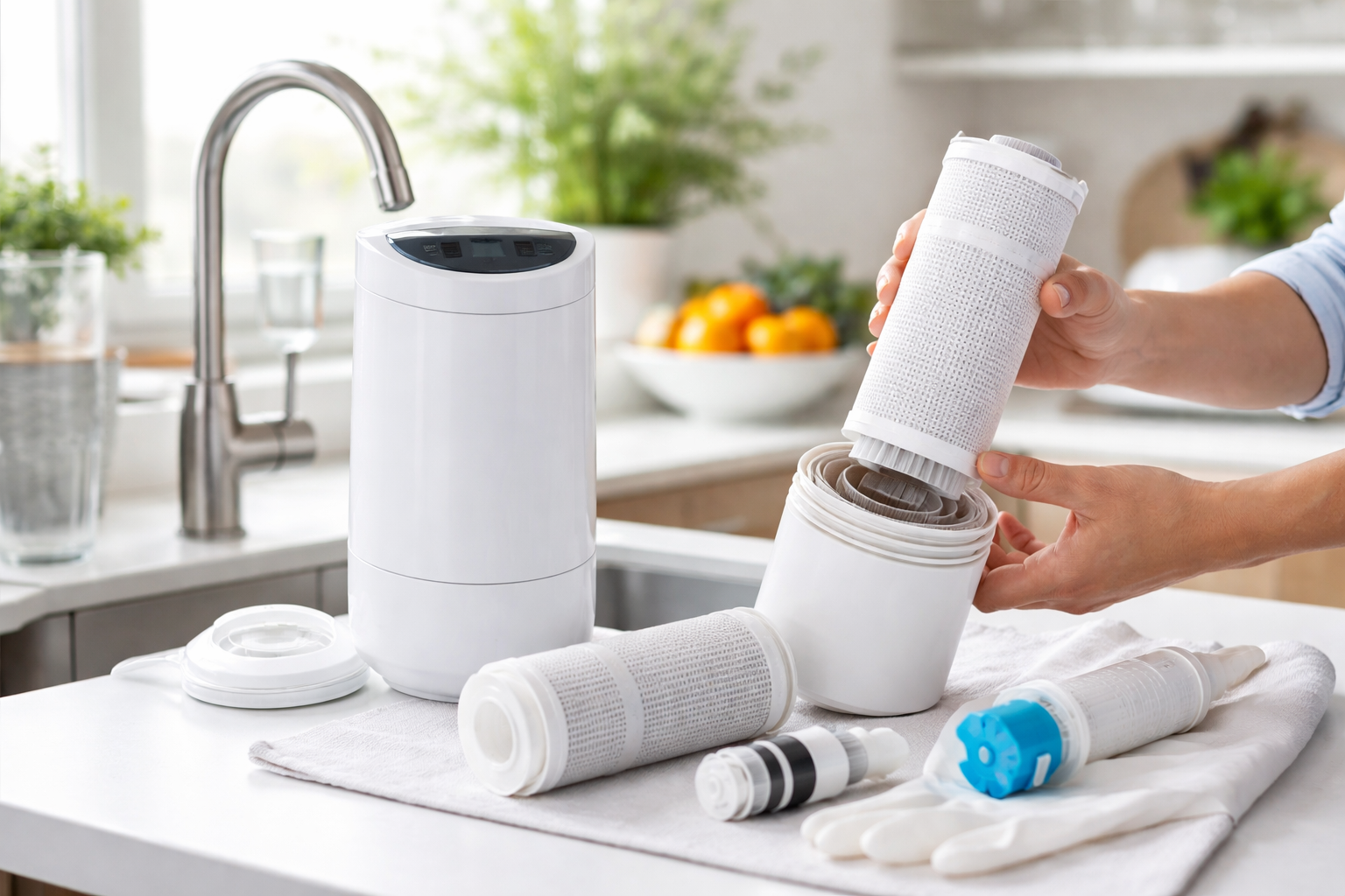 アムウェイ 浄水器 カートリッジ交換の手順を3つの場面で整理します