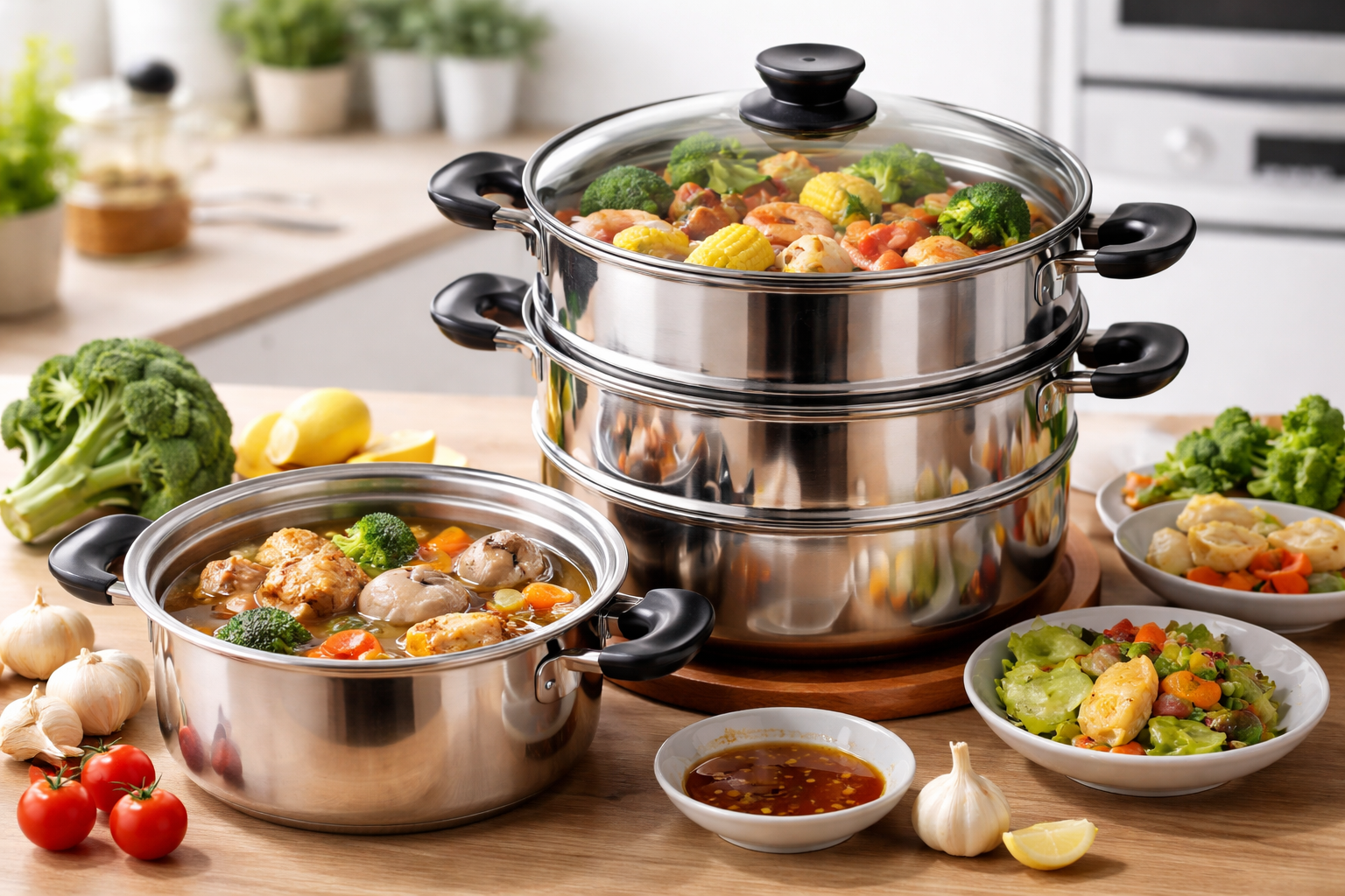 具体例:アムウェイの鍋と蒸し器の使い方(基本手順とレシピ例)