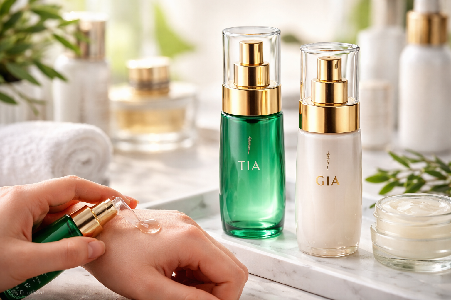 フォーデイズのセラムは「tiaは導入後の美容液」「giaは洗顔後のオールインワン」が基本です