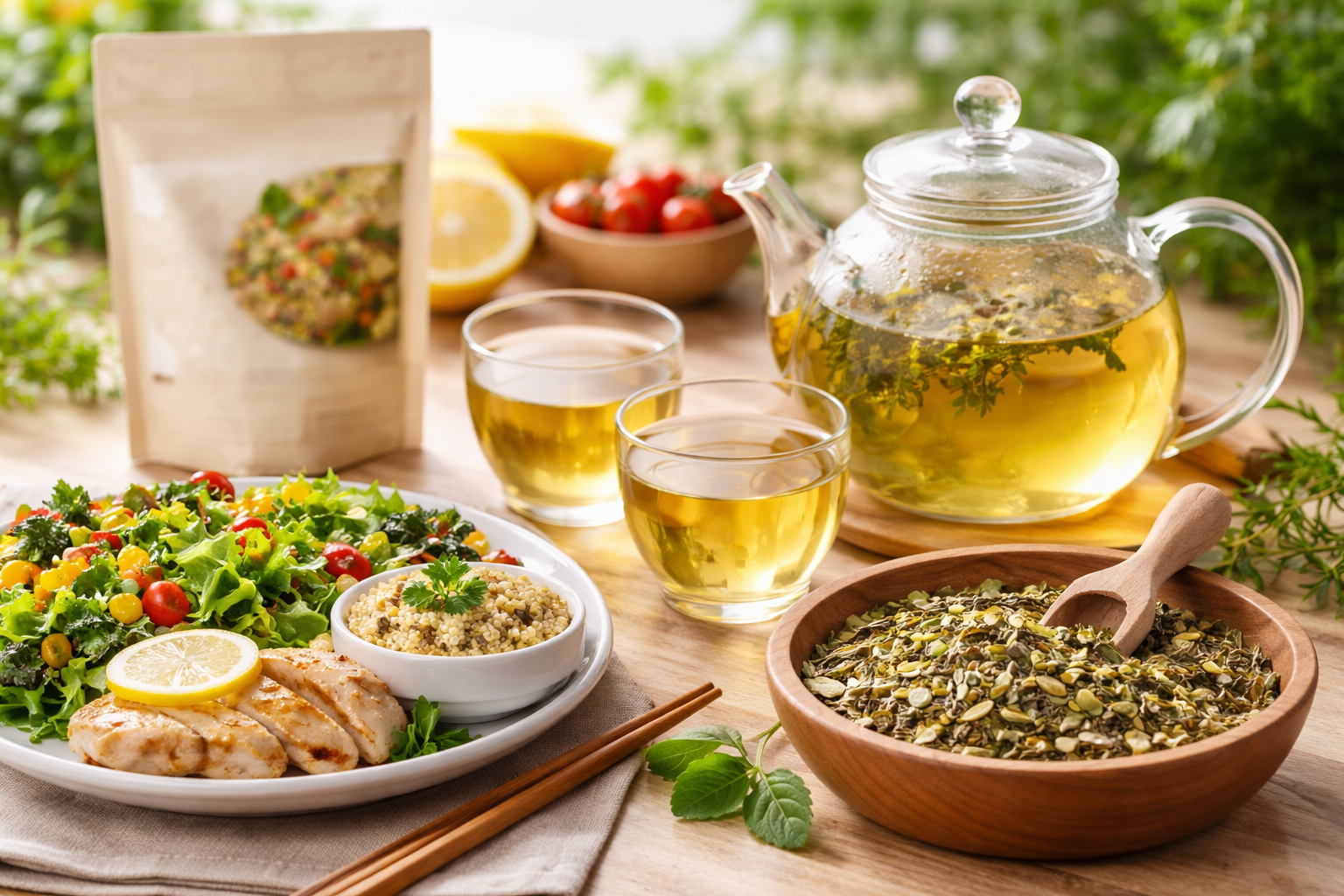 フォーデイズのお茶は「食事に合わせる」ダイエットサポート茶です